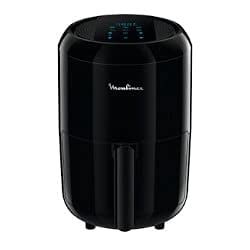Moulinex EZ3018 Easy Fry Compact Precision - Friteuse électrique, pour 2 personnes, 6 modes préréglés, écran tactile, 1030 W, capacité alimentaire 1,5 kg, 1,6 L, noir