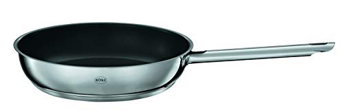 RÖSLE ELEGANCE Poêle à Frire Inox avec Revêtement Anti-Adhésif - Pour Faire Frire, Griller ou Sauter tous Types d'Aliments - Compatible Induction et Lavable au Lave-Vaisselle - 20 cm