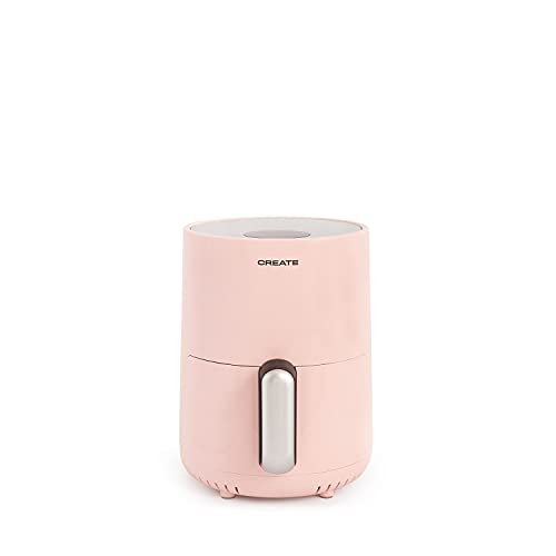 CREATE/FRYER AIR/Friteuse sans huile à air chaude 1,5L Rose/Panier antiadhésif, sélecteur de température 80-200°, arrêt automatique, sans BPA, programmable, 900W