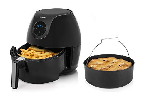 Friteuse sans huile Airfryer XXL Princess Deluxe - Pour 9 personnes - Livre de recettes numérique à télécharger - 5,5 L - 1,25 kg de frites