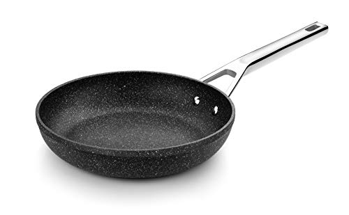 Monix Mineral Poêle aluminium forgé revêtement antiadhésif, avec pierre, sans PFOA, – Induction Moderne 24 cm Pierre
