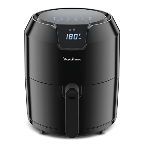 Moulinex Easy Fry Digital Friteuse Sans Huile Capacité XL 6 Personnes 4,2 L Ecran Tactile 8 Menus Préprogrammés Arrêt automatique Facile à nettoyer EZ401810, Noir