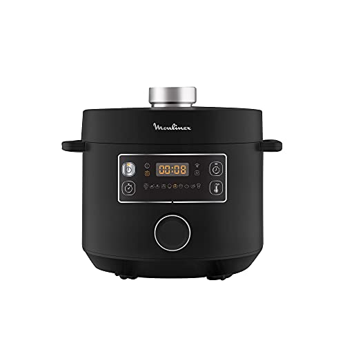 Moulinex Epic Turbo Cuisine CE7548 Autocuiseur électrique 1090 W 10 programmes automatiques panier vapeur, Métal, Noir