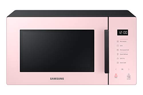 Samsung MG23T5018CP Four à micro-ondes, 23 L, 1100 W, Air Fry, avec plateau doreur, verre design, poudre