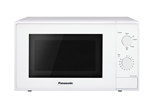 Panasonic NN-E20JWMEPG, Four Micro-ondes Solo, 20 L, 5 niveaux de puissance : 800W/700W/360W/270W/200W, Plateau tournant 25,5 cm, Intérieur acrylique, Blanc – Version FR