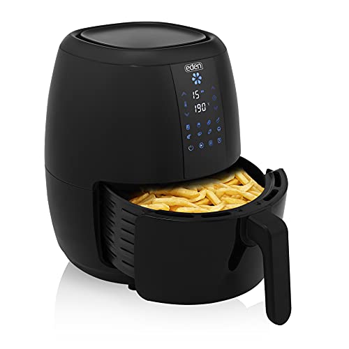 Eden ED-7005 - Friteuse à air chaud - 3.5L - Sans huile - Écran actile LED - 8 Programmes de cuisson - 1500 Watt