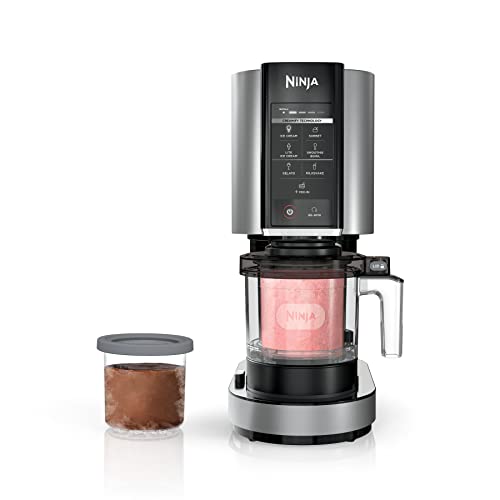 Ninja NC301 Creami, crème glacée, gelato, milkshake, sorbet et smoothie, 7 programmes One-Touch, argent