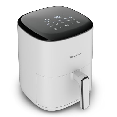 Moulinex Easy Fry Compact Friteuse sans huile, 3 L, 4 personnes, 10 programmes, Ecran digital, Format compact, Air fryer EZ145A20