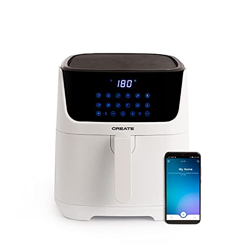 CREATE/FRYER AIR SMART/Friteuse sans huile blanc 5,5L / Friteuse à air chaud avec 12 programmes, Wifi, minuteur, programmable