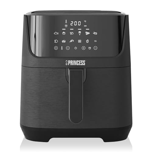 Airfryer numérique Princess - Livre de recettes inclus - 6,5L - 1,5 kg de frites - Séparateur inclus