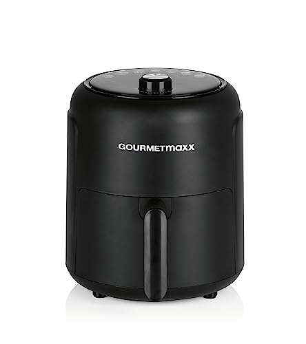 GOURMETmaxx | Friteuse à air chaud 2,3l | Idéal pour frire, griller, rôtir etc. | Préparation light et douce | Fonction minuterie pour une cuisson précise et arrêt automatique | 1000W [Noir]
