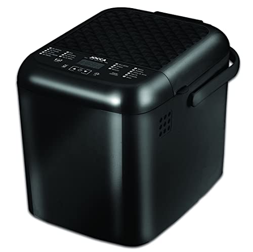 JOCCA - Machine à Pain avec 19 Programmes Numériques| 600g| Pain, Biscuits, Desserts| Plateau de Cuisson Antiadhésif| Minuterie Programmable de 15h| Arrêt Automatique| Faible Bruit| 500W