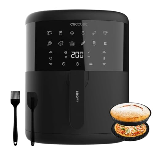 Cecotec Friteuse à air chaud 6 L sans huile avec accessoires Cecofry Bombastik 6000 Full. 1700 W, technologie PerfectCook, régulation de la température et du temps, contrôle tactile, 12 modes
