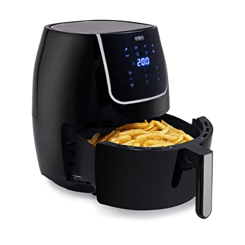 Eden ED-7012 - Friteuse à air chaud - 6L - Sans huile - Écran actile LED - 8 Programmes de cuisson - 1700 Watt