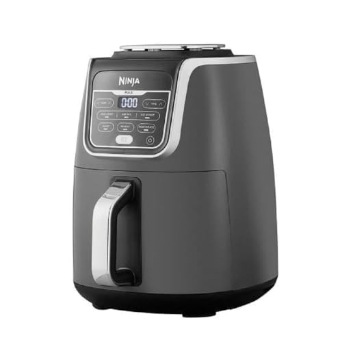 Ninja Air Fryer MAX Familiale, 5,2L, 6-en-1 Digitale Sans Huile, Air Fry, Max Crisp, Rôtir, Cuire, Déshydrate, Cuisine avec des Surgelés, Panier Antiadhésif va au lave-vaisselle, Gris/Noir, AF160EU
