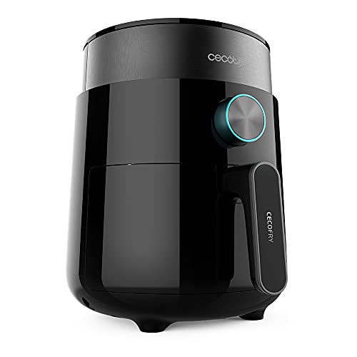 Cecotec Friteuse sans Huile à Air Chaud numérique Cecofry Essential Rapid MoonTouch. 1200 W, Température de 80 ºC à 200 ºC, 8 modes préconfigurés, Temps ajustable, Noir