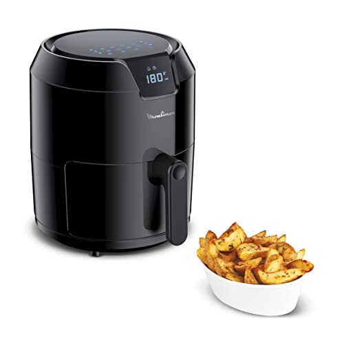 Moulinex Friteuse sans huile XL + gril, 4,2 L, 6 personnes, 8 programmes, Ecran Tactile, Arrêt automatique, Air fryer, Frites, Grillades, Poulet rôti, Easy Fry Digital EZ401810