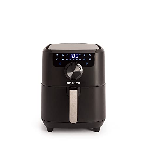 CREATE/FRYER AIR PRO/Friteus sans huile 3,5L Noir et chromé / 8 Programmes, facile à nettoyer, pratique, système de sécurité d'arrêt automatique, 1500W