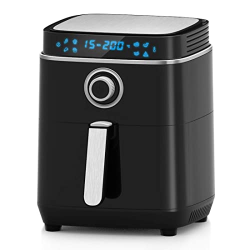 OZEANOS 3,5L Friteuse Electrique Sans Huile En Acier Inoxydable Avec éCran Lcd NuméRique, 8 Programmes, Cuve Amovible, Minuteur, Thermostat - Friteuse à Air Chaude 1500w Airfryer