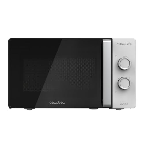 Cecotec Micro-ondes ProClean 4010. Capacité d’23 L, Revêtement Ready2Clean, 700 W de Puissance, 6 Niveaux de Fonctionnement, Minuterie 30 minutes, Mode Décongeler, Finition en Blanc. (Sans Grille)