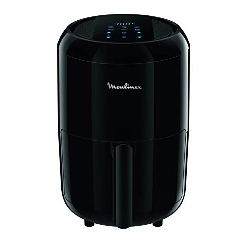 Moulinex EZ3018 Easy Fry Compact Precision - Friteuse électrique, pour 2 personnes, 6 modes préréglés, écran tactile, 1030 W, capacité alimentaire 1,5 kg, 1,6 L, noir