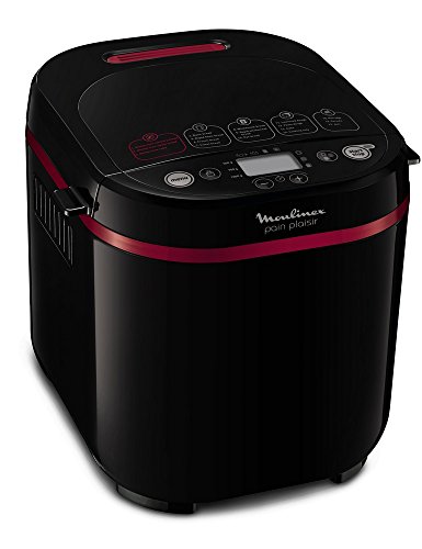 Moulinex OW220830 Machine à Pain 17 Programmes Plastique Noir/Pourpre 31 x 29 x 29 cm [Commandes en anglais]