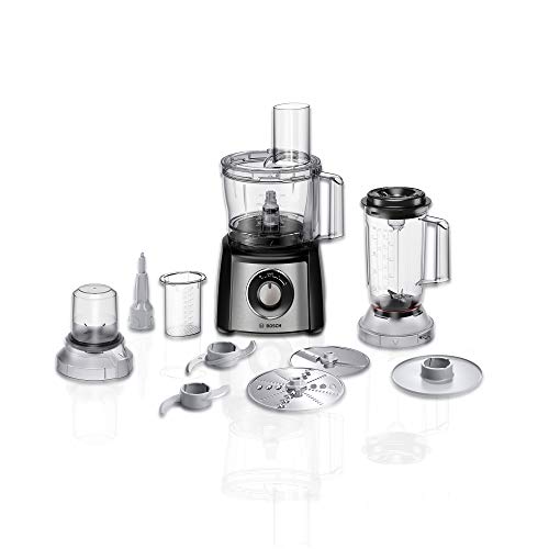 Bosch Electroménager - MultiTalent 3 MCM3501M – Robot de cuisine polyvalent avec plus de 50 fonctions – 800 W – Capacité de 2,3 L – Couleur : Noir/Inox brossé