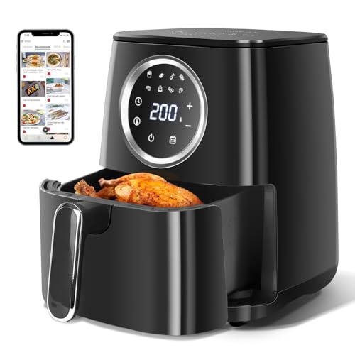 Aigostar Odin - Friteuse Sans Huile, 0% Bpa. 4.2L, 1400W et Écran Tactile Numérique Led. 8 Menus Préprogrammés et Mode Manuel. Design Exclusif.