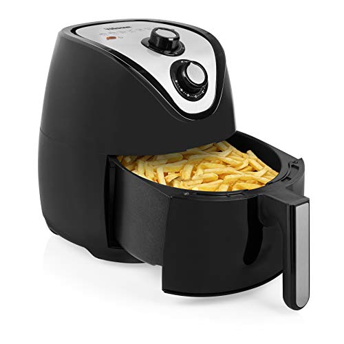 Friteuse sans huile Airfryer Tristar FR-6994 - Pour 7 personnes - Panneau de contrôle analogique - 4,5 L - 1 500 W, Noir, Argent