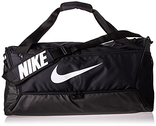 Nike NK BRSLA M Duff-9.0 Sac Mixte Adulte , Noir (Black/White) - Taille M (60 Litres)