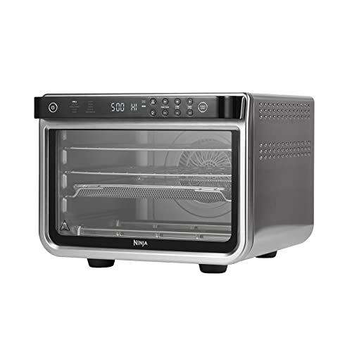 Ninja Foodi Four Multifonction 10-en-1, mini-four portable, surfaces de travail, four multifonction avec 10 fonctions de cuisson; Air Fry, Roast, Grill, Bake and more, Silver/Black DT200EU