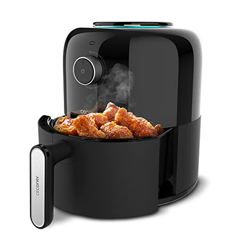 Cecotec Friteuse sans Huile Cecofry Compact 2000 Touch. 900 W, Diététique, Numerique et Compacte, 1,9 L de Capacité, Thermostat, Temps ajustable, Technologie PerfectCook, Fonction Four