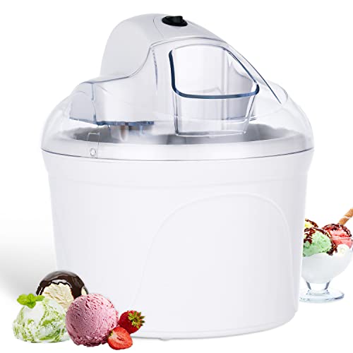 Machine à Glaces Molles, Sorbetière Électrique, 1.5L Sorbetière Turbine à Glace, livret Recettes Fournies, Bol Amovible, Arrêt Automatique