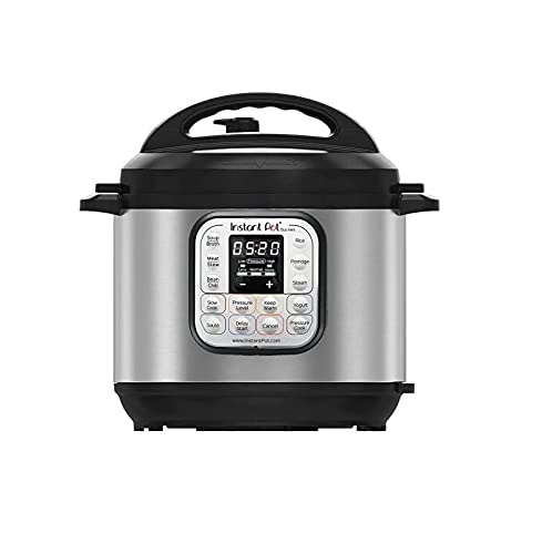 Instant Pot Cuisinière intelligente Duo 7-en-1, 3 L : autocuiseur, mijoteuse, cuiseur à riz, sauteuse, yaourtière, cuiseur à vapeur et réchaud en Acier inoxydable