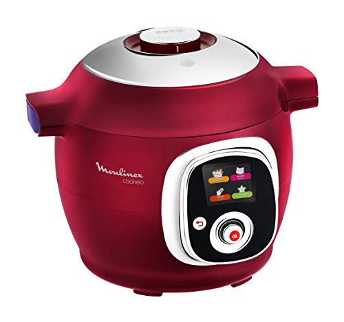 Moulinex Multicuiseur Intelligent Cookeo 6L 6 Modes de Cuisson 100 Recettes Préprogrammées Jusqu'à 6 Personnes Rouge CE701500