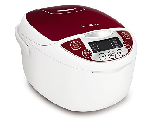 Moulinex Multicuiseur, 5 L, 750 W, 12 programmes, Maintien au chaud, Cuisson vapeur, Cuve antiadhésive amovible, Technologie Fuzzy Logic, Calcul automatique des paramètres de cuisson MK705111