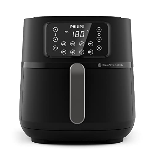 Philips Airfryer Séries 5000 XXL, 7,2 L (1,4 Kg), Airfryer 16-en-1, Connection Wi-Fi, 90% Moins De Graisse Avec La Technologie Rapid Air, Application De Recettes (HD9285/90)
