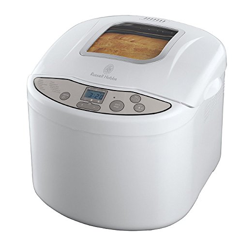 Russell Hobbs Machine à pain [12 en 1 & 3 réglages de cuisson] Classic (Minuteur et affichage numérique, 3 tailles: 450g/700g/1 kg, maintien au chaud, Cuve antiadhésive; Hublot de contrôle) 18036-56