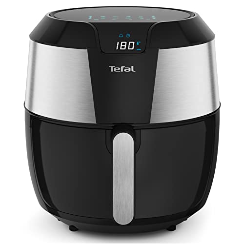 Tefal EY701D friteuse à air chaud Easy Fry XXL | 1850 watts | Capacité : 1,6 kg | Minuterie | 8 menus automatiques | Noir / acier inoxydable