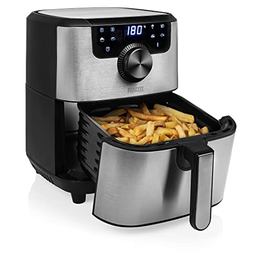 Friteuse sans huile Airfryer numérique Princess connectée - Livre de recettes numérique à télécharger & application gratuits - 4,5 L - 1 kg de frites