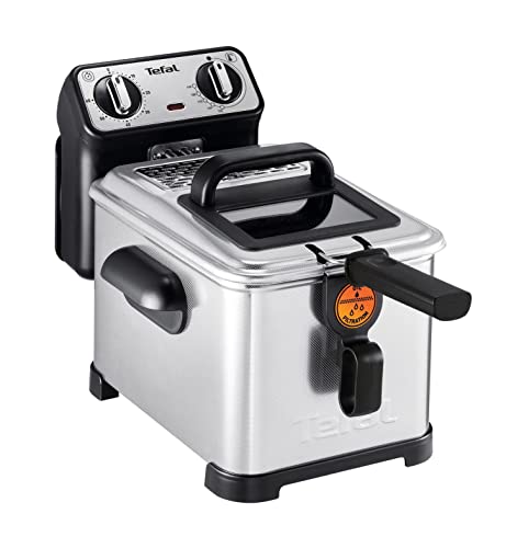 Tefal fr5101 Friteuse Filtra Pro Inox and Design, minuterie, isolé contre la chaleur, clean-oil-system, 2300 W, acier inoxydable/noir