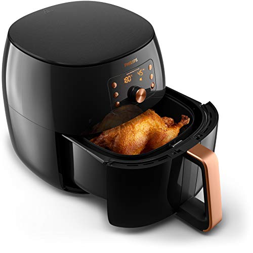 Airfryer Philips Smart Sensing XXL, 7.3L (1.4kg), 90% de graisse en moins grâce à la technologie Rapid Air, Application de recette (HD9860/90)