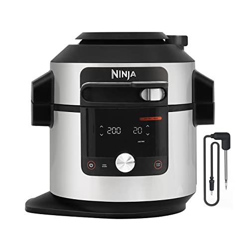 NINJA Foodi MAX OL750UK SmartLid - Multi-cuiseur 15-en-1 avec système de cuisson intelligent et sonde de cuisson numérique - 7,5 L