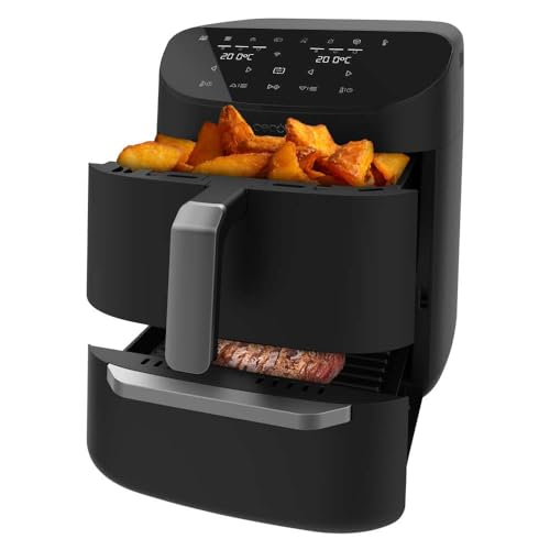 Cecotec Friteuse à Air sans Huile, Four et Gril de 11 L Cecofry FoodCourt 11000 Connected C. 1850 W, Conception 3 en 1, Synchronisation, 8 Modes de Cuisson Préétablis, Application et Wifi, 40 à 230°C