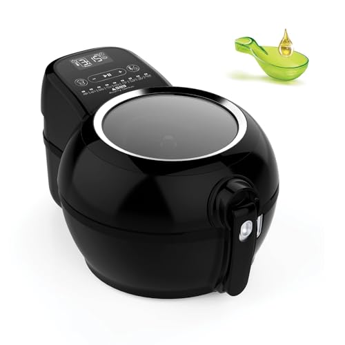 Seb Actifry Genius Friteuse sans huile, Cuve amovible 1,2 kg, 6 personnes, 9 menus intégrés, Cuisson saine, Recettes croustillantes et légères, Air Fryer YY3825FB