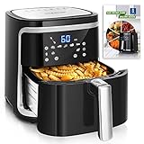 【Grande capacité et utilisation polyvalente】La friteuse possède une capacité de 7 litres permettant de cuire de 6 à 10 portions. De plus, son utilisation polyvalente permet une cuisson traditionnelle dans le panier ou une cuisson directe dans le tiro...