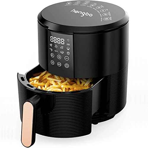 Friteuse Electrique Pro Air Fryer Sans pour 3-4 Personnes Huile Cuve Amovible Petit Electroménager Cuisine Airfryer Avec Écran Tactile LCD, 8 Programmes Prédéfinis, 1300W, 3L