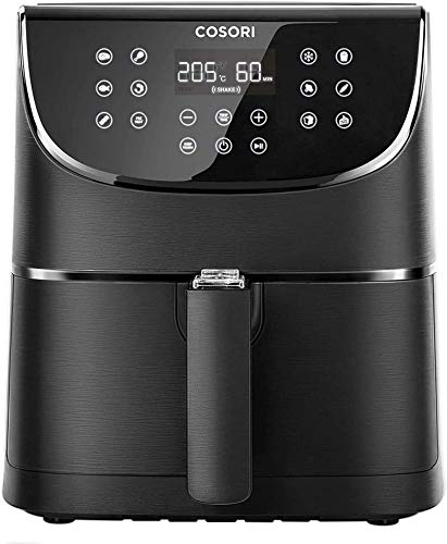 COSORI Friteuse sans Huile 5,5L XXL avec 100 Recettes, Air Fryer 1700W, Friteuse à Air Chaud avec 11 Programmes, et aussi Faites Cuire, Frire, Rôtir et Griller tous vos Aliments, Noir, CP158-AF