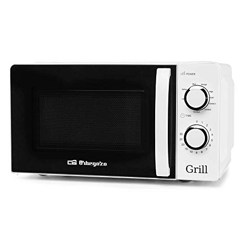 Orbegozo Mig 2130 Four à micro-ondes avec grill, 20 l de capacité, 5 niveaux de fonctionnement et 3 fonctions combinées, minuterie jusqu’à 30 min, 700-900 W, blanc