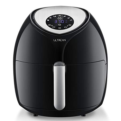 Ultrean Friteuse Sans Huile 6L, Air Fryer avec 7 Programmes, Friteuses à Air Chaud avec Écran LCD Numérique, Minuterie et Contrôle de Température 1800W
